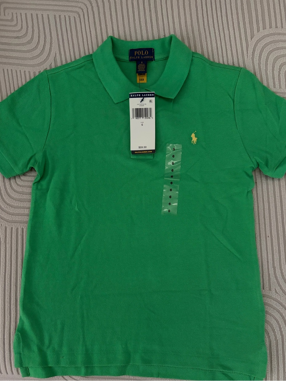 Ralph Lauren Kids Green Polo Shirt with Yellow Pony
